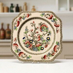 Indian Tree Fine China 7 3/4" plate, squared rim, Johnson Bros